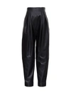 ALBERTA FERRETTI HIGH WAISTED LEATHER trousers,11553277