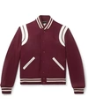 Saint Laurent Bomber In Maroon
