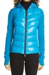 Moncler Stretch Techno & Nylon Down Jacket In 72s Bright Blue