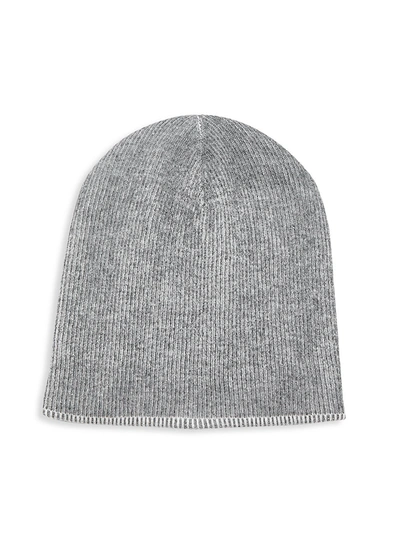 Brunello Cucinelli Ribbed Vanise Cashmere Hat In Light Grey
