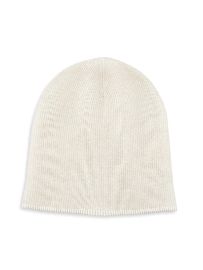 Brunello Cucinelli Ribbed Vanise Cashmere Hat In Sand