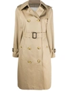Mackintosh Muirkirk Wool Plaid & Cotton Twill Trench Coat In Neutrals