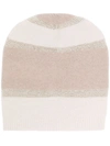 FABIANA FILIPPI FINE-KNIT PANELLED BEANIE