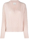 LANEUS LIGHTWEIGHT CABLE KNIT JUMPER