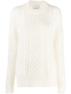 LANEUS LOOSE FIT CABLE KNIT JUMPER