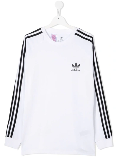 Adidas Originals Kids' Chest Logo Sweatshirt In White