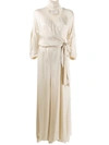 ENVELOPE1976 V-NECK WRAP STYLE GOWN