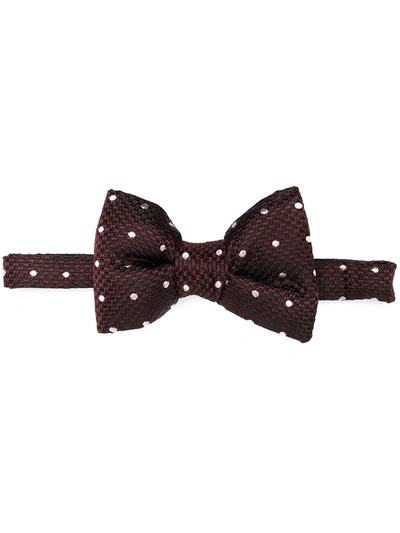 Tom Ford Polka Dot Bow Tie In Red