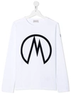 MONCLER TEEN LOGO PRINT LONGSLEEVED T-SHIRT