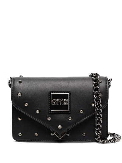 Versace Jeans Couture Shoulder Bag In Black Leather