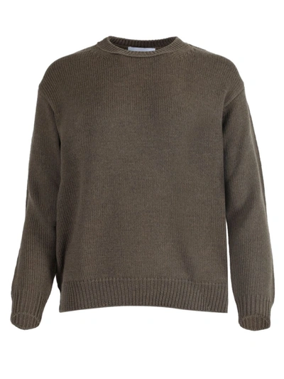 Alexandra Golovanoff Bettina Kaki Wool Sweater In Brown