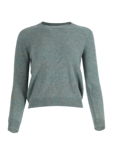 Alexandra Golovanoff Mila Cashmere Tweed Sweater Green