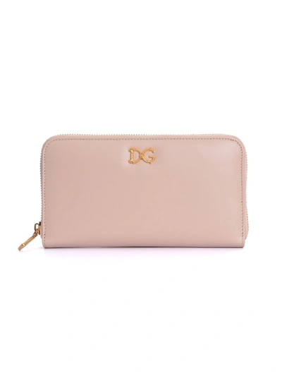 Dolce & Gabbana Pink Leather Wallet