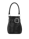 GIUSEPPE ZANOTTI WANDA BLACK LEATHER SHOULDER BAG,00C8E930-1EEB-1D91-FD90-E84E0CCBF786