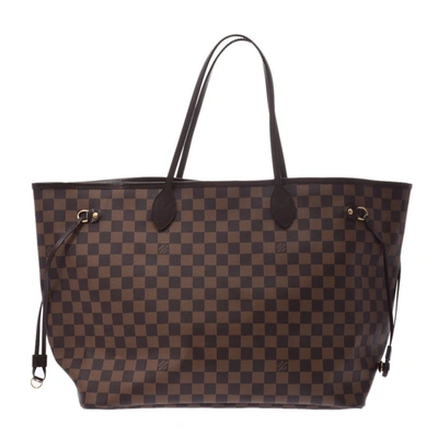 Pre-owned Louis Vuitton Damier Canvas Neverfull Gm Bag In Brown