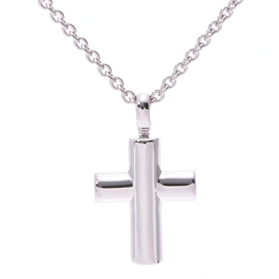 Pre-owned Bvlgari Cross 18k White Gold Necklace