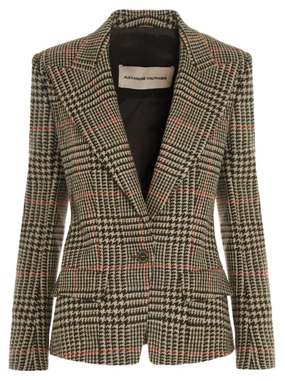 Alexandre Vauthier Houndstooth Single In Multi