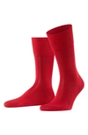 Falke Men's Tiago Knit Mid-calf Socks In Scarlett