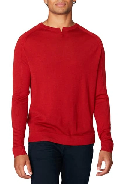 Good Man Brand Mvp Slim Fit Notch Neck Wool Sweater In Flame