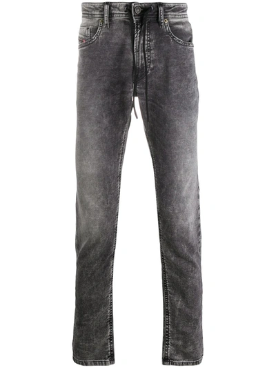 Diesel Thommer Low-rise Slim-fit Jeans In Grey