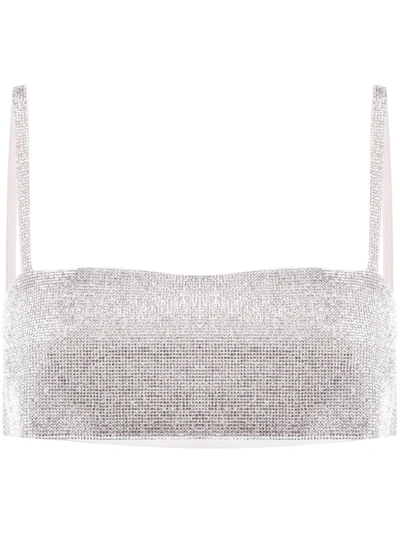 Nué Crystal-embellished Bra Top In Silver