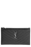 SAINT LAURENT MONOGRAM MATELASSÉ LEATHER POUCH,636312BOW02