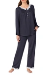 Eileen West Charcoal Sweater Knit Pajama Set In Charcoal