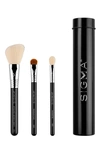 SIGMA BEAUTY ESSENTIAL TRIO BLACK TRAVEL SIZE BRUSH SET,ETBS01