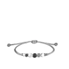 John Hardy Dot Hammered Adjustable Bracelet In Black Spinel