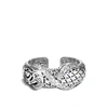 John Hardy Sterling Silver Legends Naga Medium Kick Cuff With Blue Sapphire In Blue Sapphire