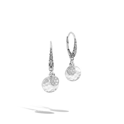 John Hardy Dot Drop Earrings In White Diamond