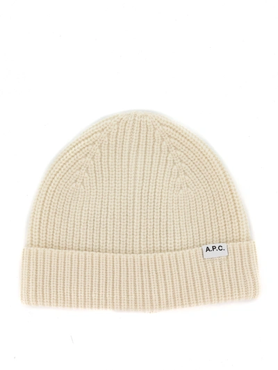 Apc Wool & Cashmere Beanie In Off-white