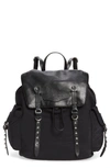 Rebecca Minkoff Bowie Leather & Nylon Backpack In Black