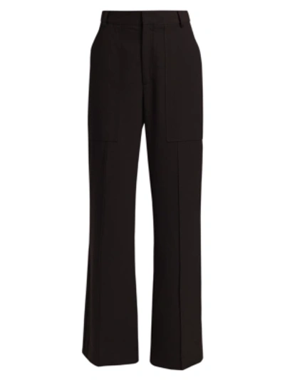 Co Wide-leg Gabardine Wool-blend Pants In Umber