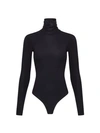 Commando Classic Printed Turtleneck Bodysuit In Black Sparkle