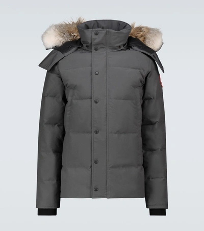 Canada Goose Wyndam Down Parka With Fur-trim Hood In Graphite