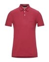 Zanone Polo Shirts In Maroon