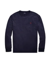 Polo Ralph Lauren Slim Fit Long Sleeve T-shirt In Navy Blue Cotton In Blue