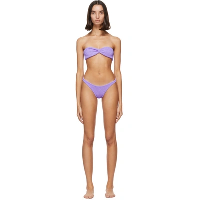 Hunza G Jean Bandeau Bikini In Purple