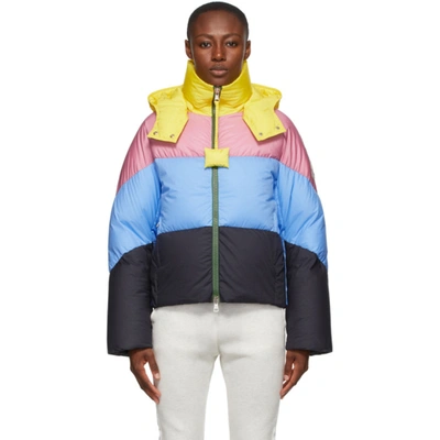 Moncler Genius + 1 Jw Anderson Bickly Color-block Hooded Quilted Shell Down Jacket In Multicolor
