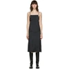 JIL SANDER BLACK SLIP LONG DRESS