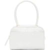 BY FAR BY FAR WHITE CROC MARTIN TOP HANDLE BAG