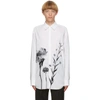 Valentino Floral Print Long Sleeve Button-up Poplin Shirt In Yq0 Bianco/