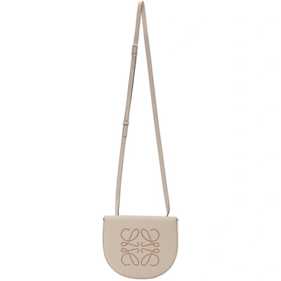 Loewe Heel Mini Leather Cross-body Bag In White