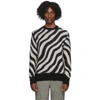 AMI ALEXANDRE MATTIUSSI AMI ALEXANDRE MATTIUSSI BLACK AND WHITE STRIPED ZEBRA jumper