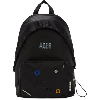 Ader Error Ader Print Acrylic & Wool Backpack In Black