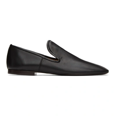 Lemaire Square-toe Leather Loafers In Brown