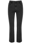 J Brand Womens Affect Alma Straight-leg High-rise Jeans 25 In Nearly Black