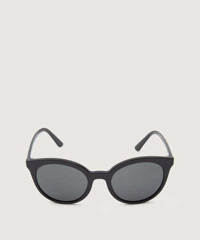 Prada Round Sunglasses In Black