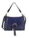 See By Chloé Small Joan Suede & Leather Hobo Bag In Classic Navy